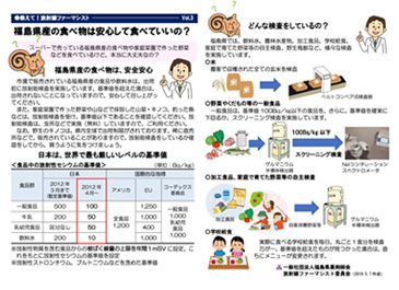 福島県産の食べ物は安心して食べていいの？